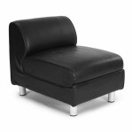 Leather Rectangular Modular Reception Unit
